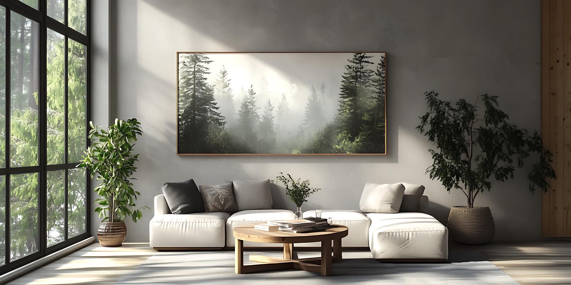 Картини на платно с природни пейзажи: кога и къде работят най-добре в интериора