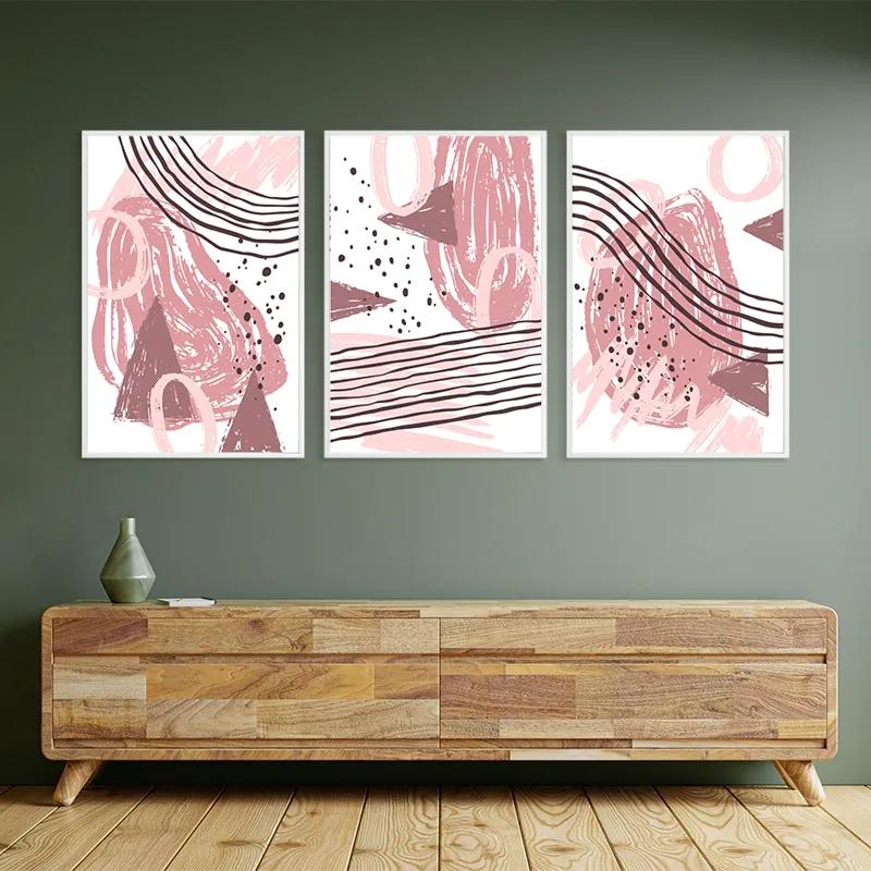 Картина на многоплатна основа Pink Set mockup 2