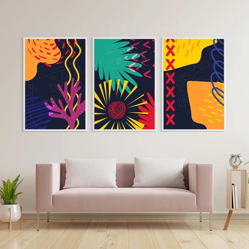 Картина на многоплатна основа Abstract Face mockup 3