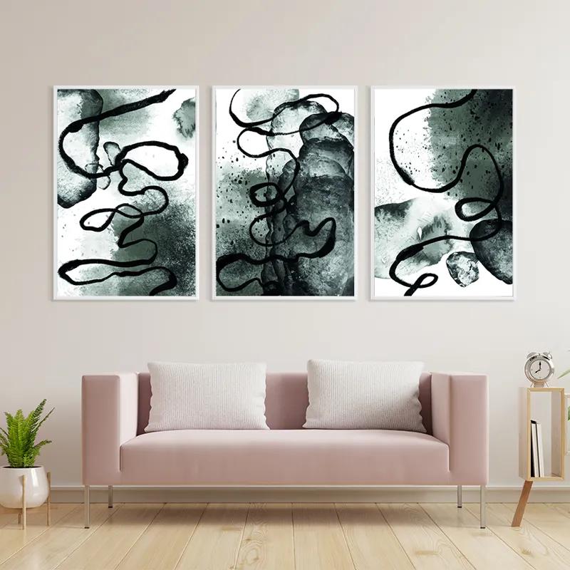 Картина на многоплатна основа Black Linesrt mockup 3