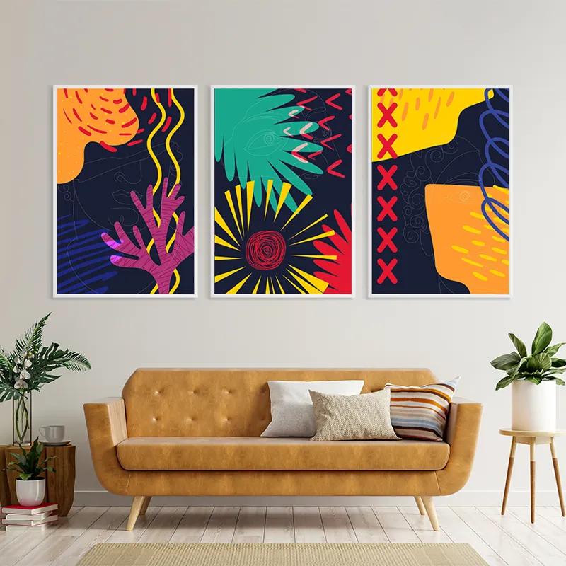 Картина на многоплатна основа Abstract Face mockup 4