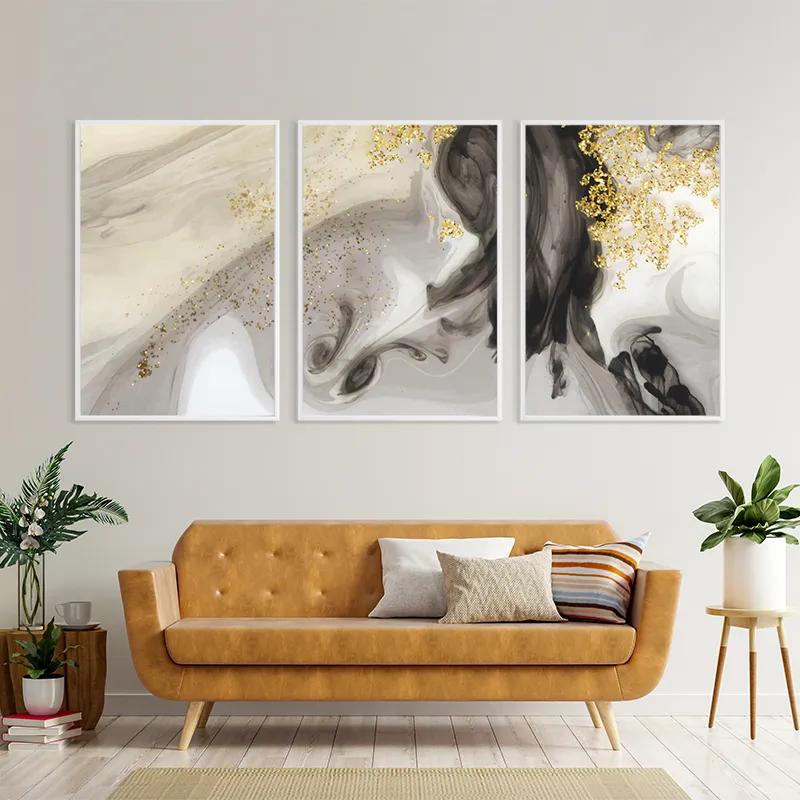 Картина на многоплатна основа Cream Glitter Set mockup 4