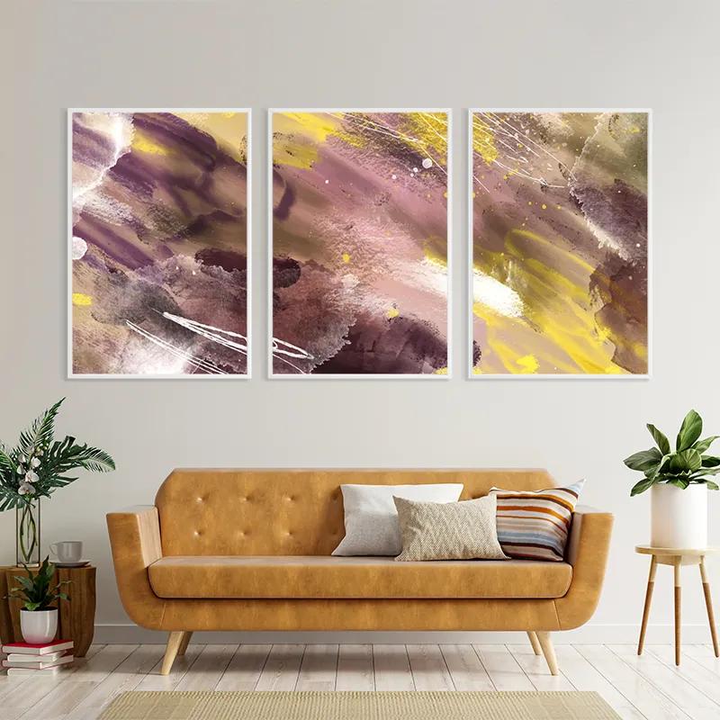 Картина на многоплатна основа Purple Set mockup 4