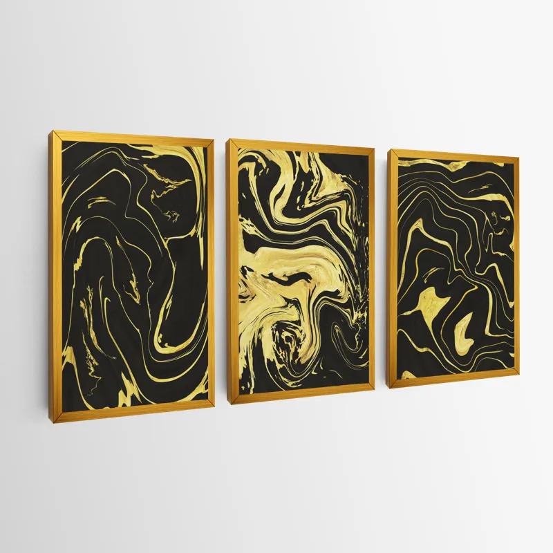 Картина на многоплатна основа Abstract Gold Lines mockup 0