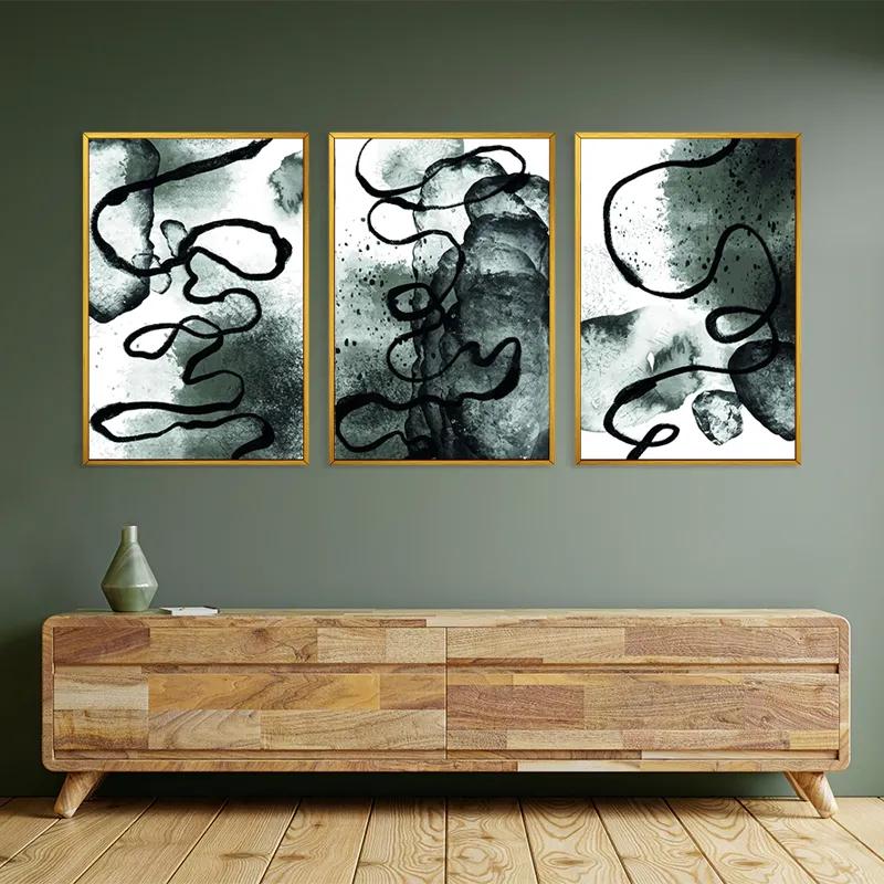 Картина на многоплатна основа Black Linesrt mockup 2