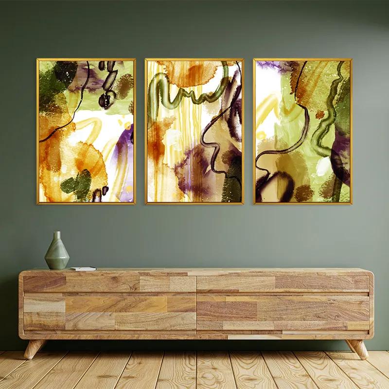 Картина на многоплатна основа Orange Purplert mockup 2