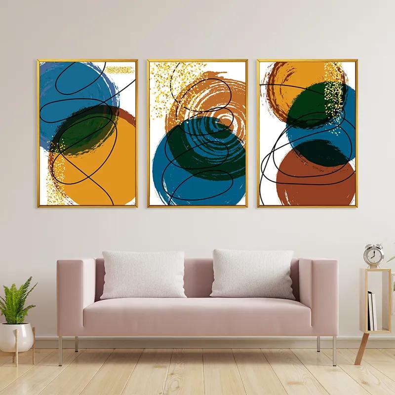 Картина на многоплатна основа Abstract Circles mockup 3