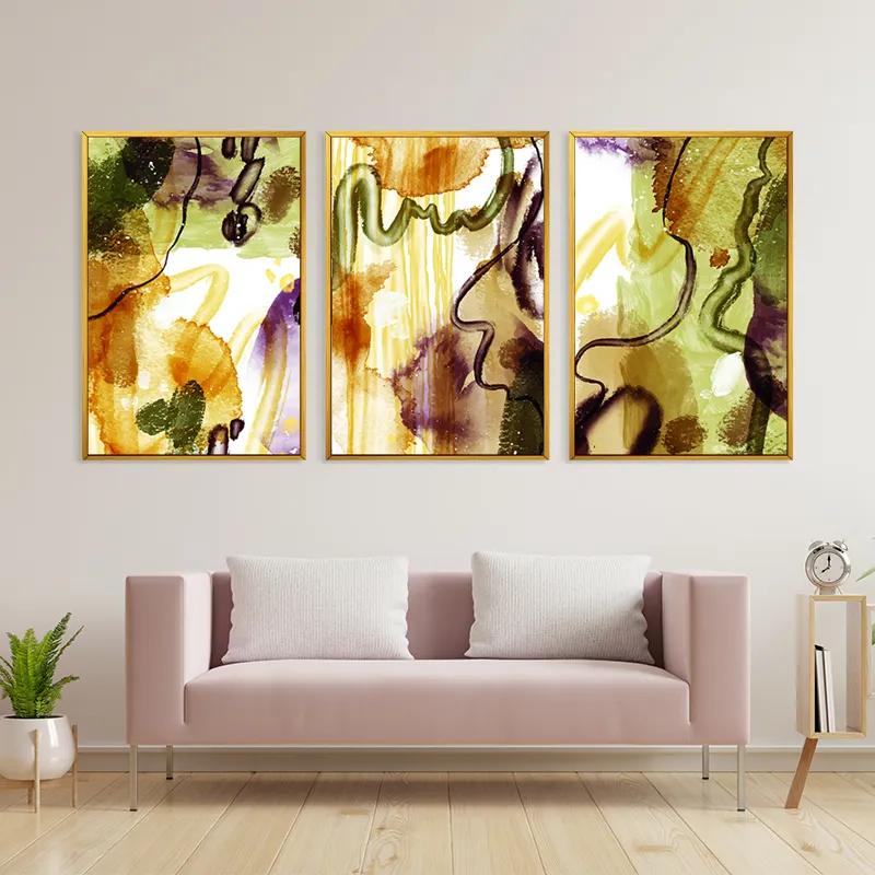 Картина на многоплатна основа Orange Purplert mockup 3