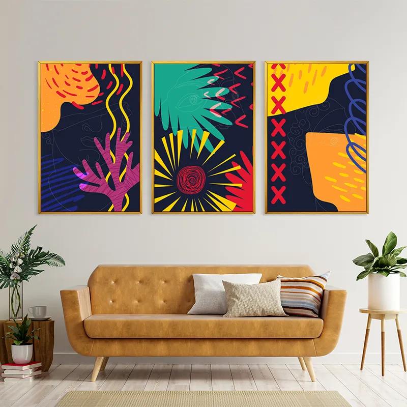 Картина на многоплатна основа Abstract Face mockup 4