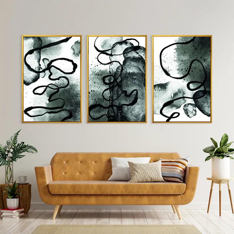 Картина на многоплатна основа Black Linesrt mockup 4