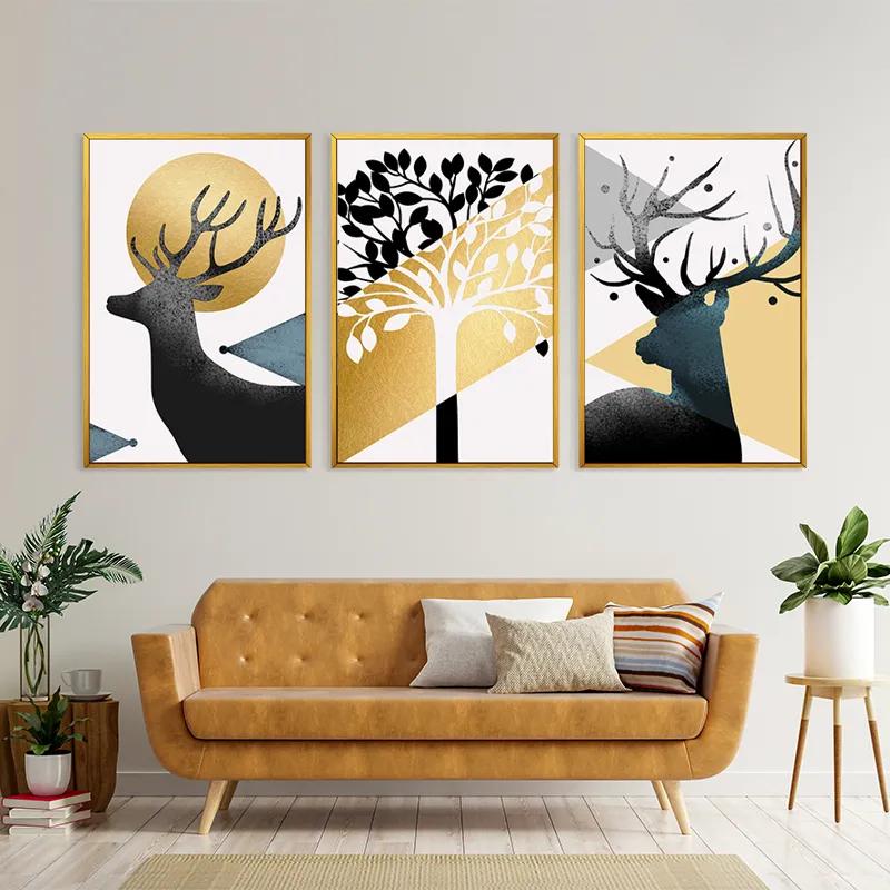 Картина на многоплатна основа Blacknd White Tree mockup 4