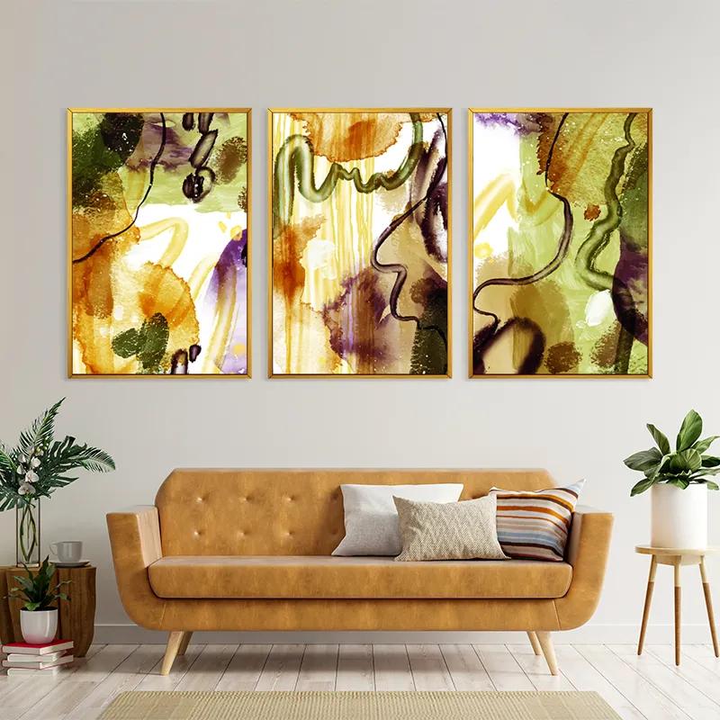 Картина на многоплатна основа Orange Purplert mockup 4