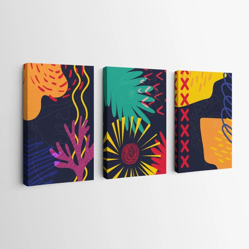 Картина на многоплатна основа Abstract Face mockup 0