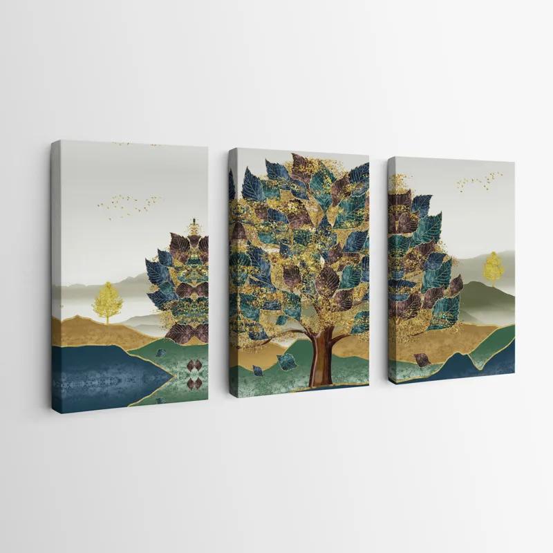 Картина на многоплатна основа Bluend Red Tree mockup 0