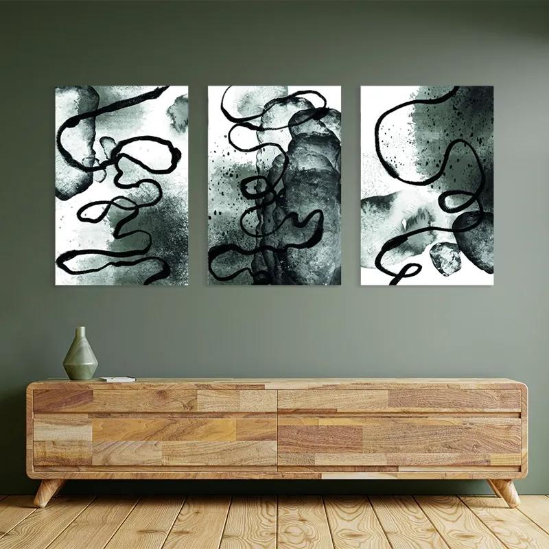 Картина на многоплатна основа Black Linesrt mockup 2