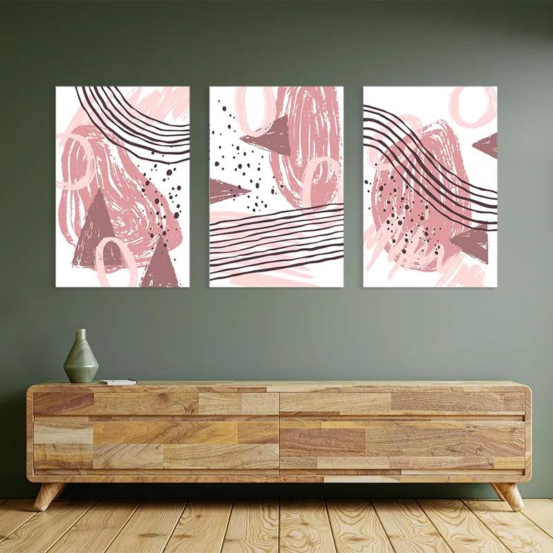 Картина на многоплатна основа Pink Set mockup 2