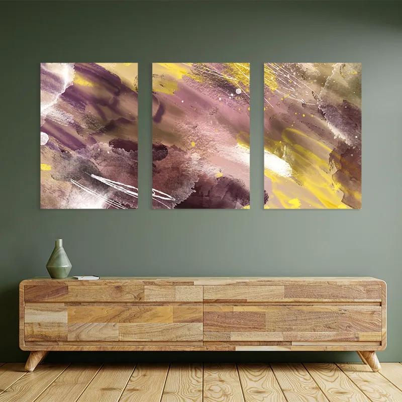 Картина на многоплатна основа Purple Set mockup 2