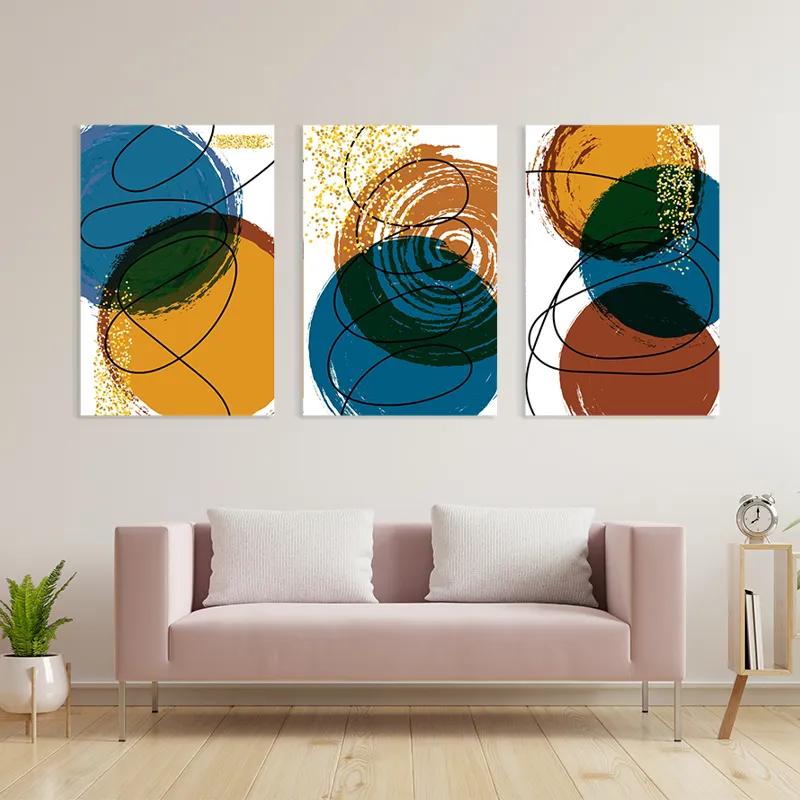 Картина на многоплатна основа Abstract Circles mockup 3