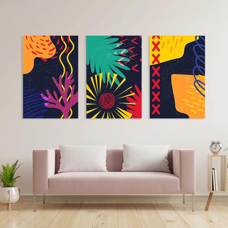 Картина на многоплатна основа Abstract Face mockup 3