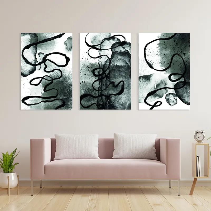 Картина на многоплатна основа Black Linesrt mockup 3