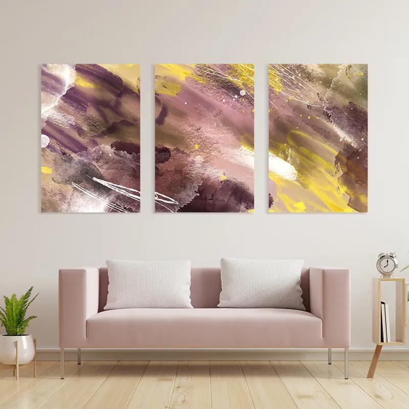 Картина на многоплатна основа Purple Set mockup 3