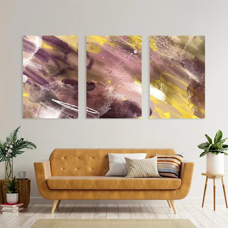 Картина на многоплатна основа Purple Set mockup 4