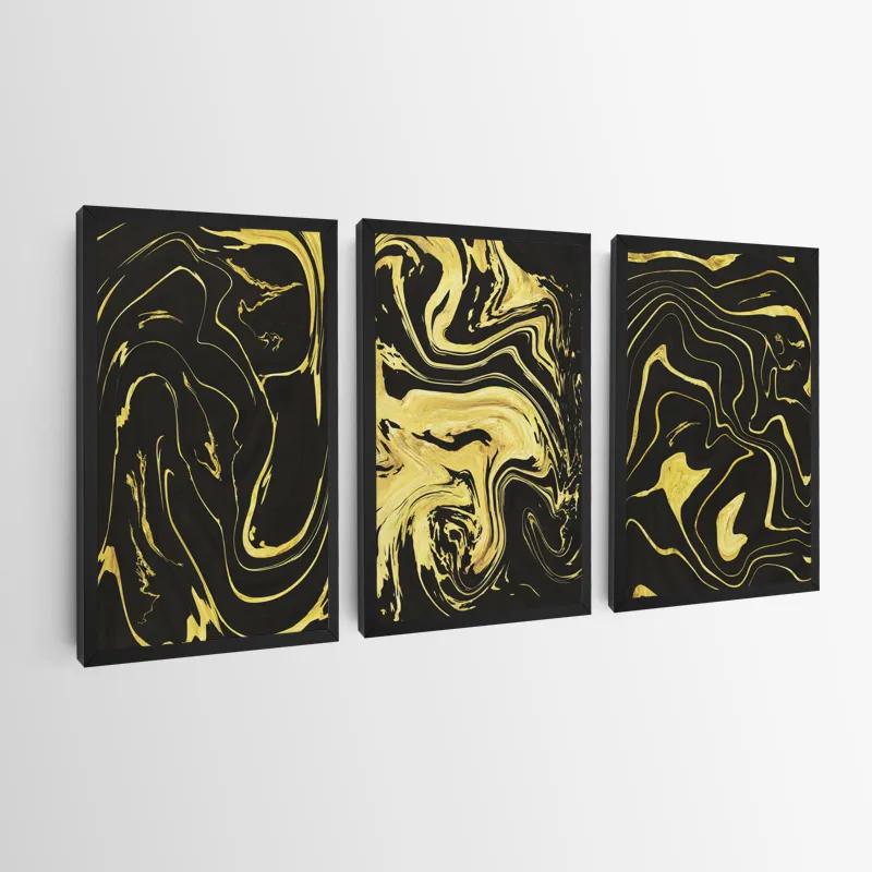 Картина на многоплатна основа Abstract Gold Lines mockup 0