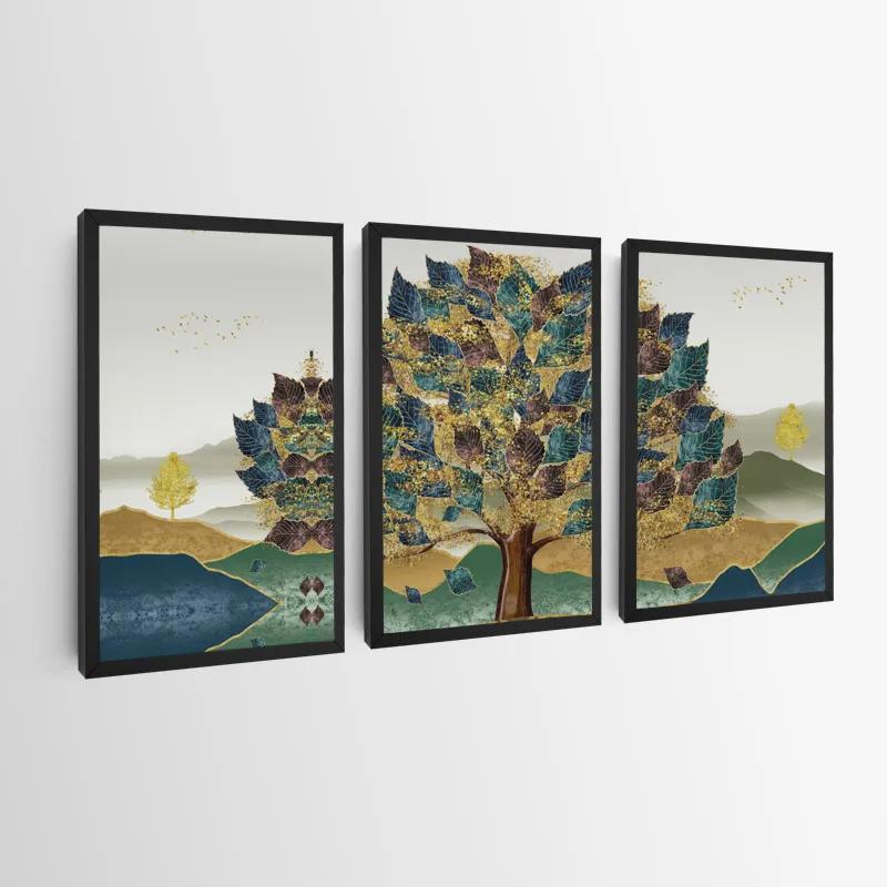 Картина на многоплатна основа Bluend Red Tree mockup 0