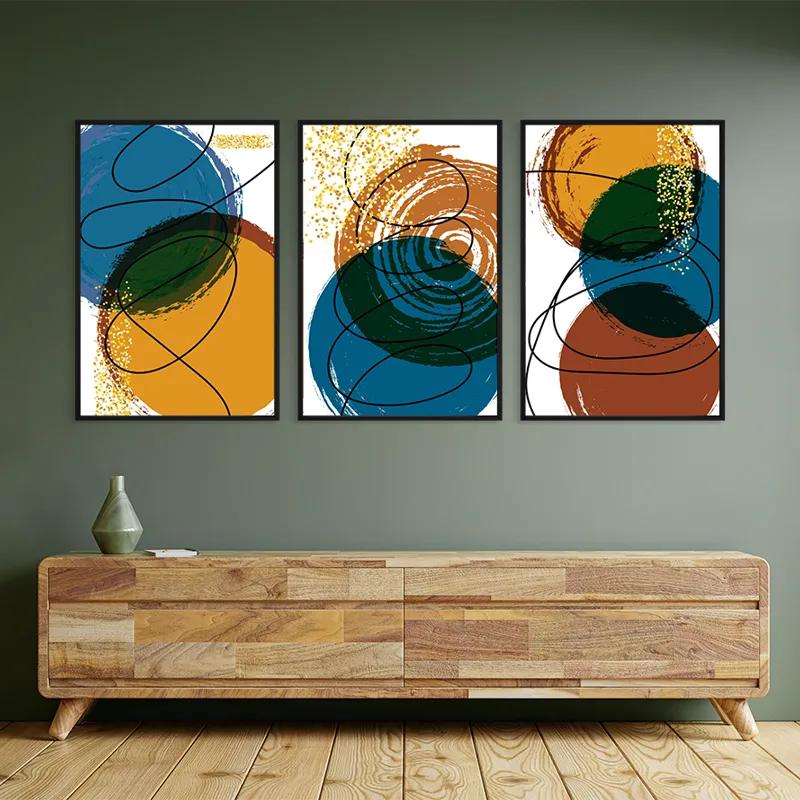 Картина на многоплатна основа Abstract Circles mockup 2