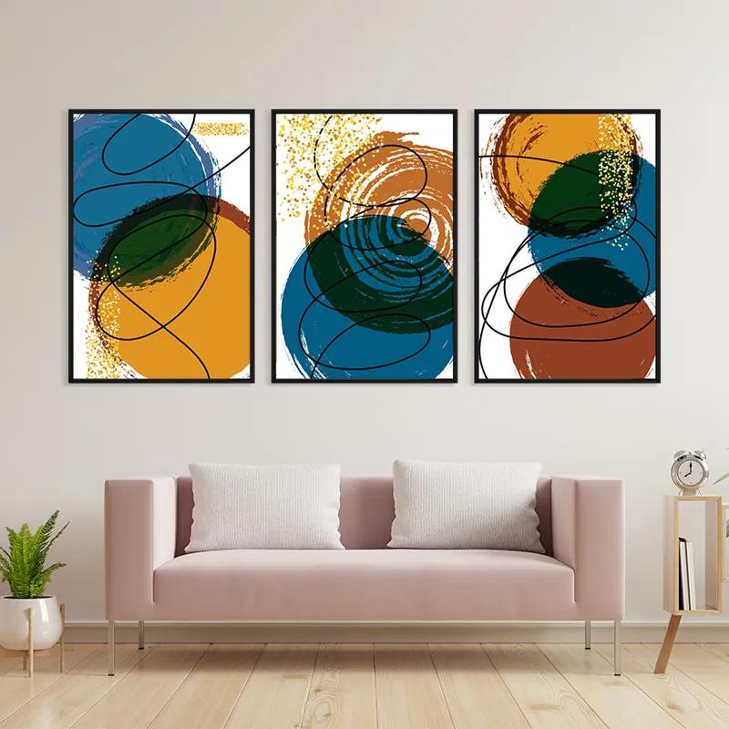 Картина на многоплатна основа Abstract Circles mockup 3