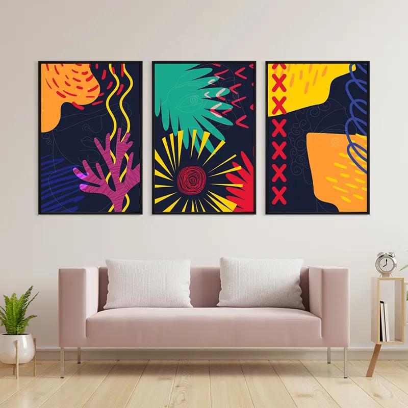 Картина на многоплатна основа Abstract Face mockup 3