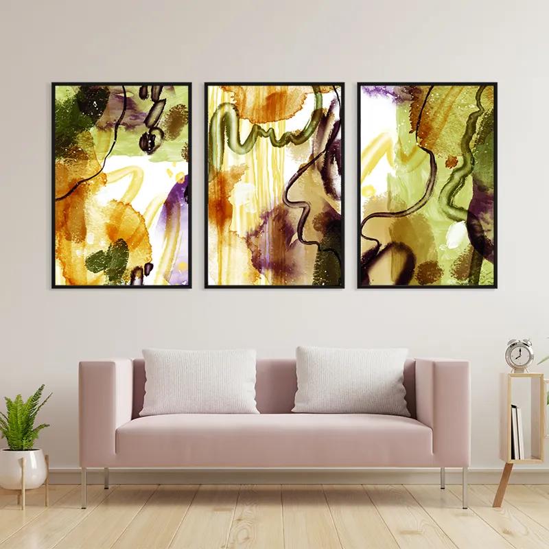 Картина на многоплатна основа Orange Purplert mockup 3