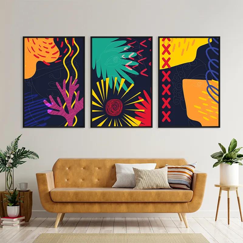 Картина на многоплатна основа Abstract Face mockup 4