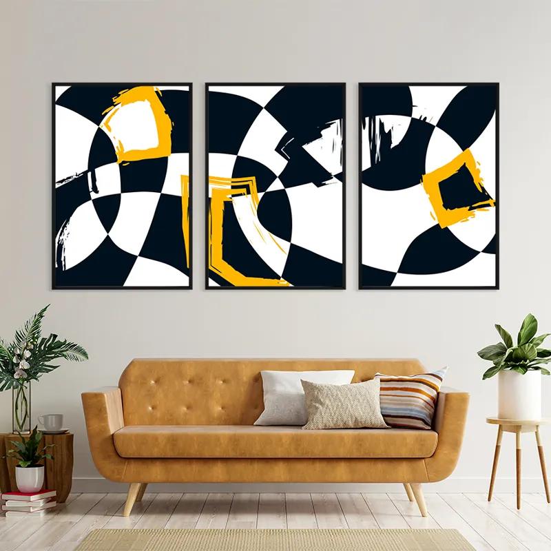 Картина на многоплатна основа Blacknd Whitert mockup 4