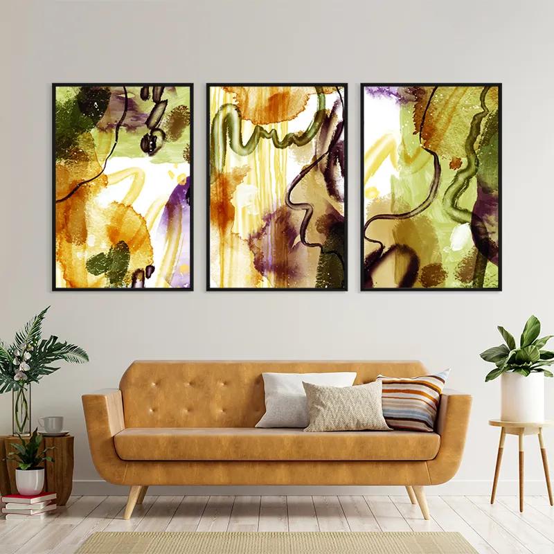 Картина на многоплатна основа Orange Purplert mockup 4