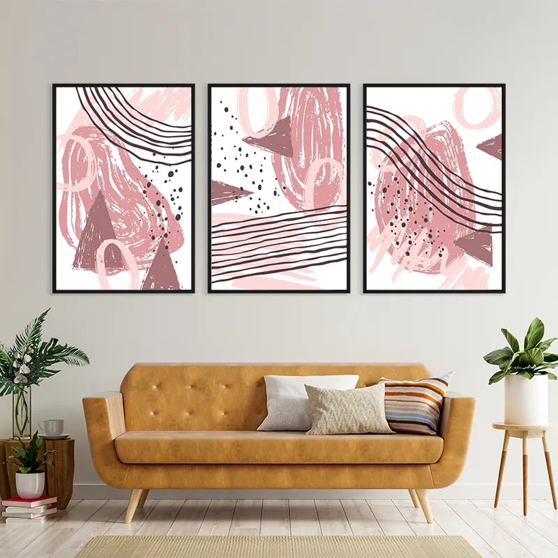 Картина на многоплатна основа Pink Set mockup 4