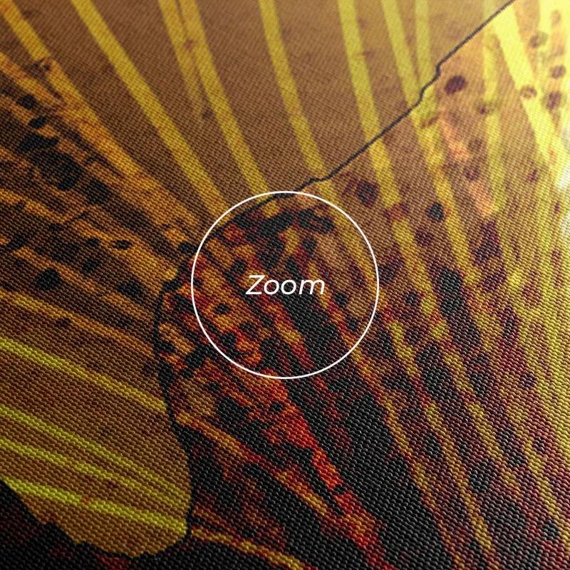 Картина на многоплатна основа Golden Feathers mockup 1