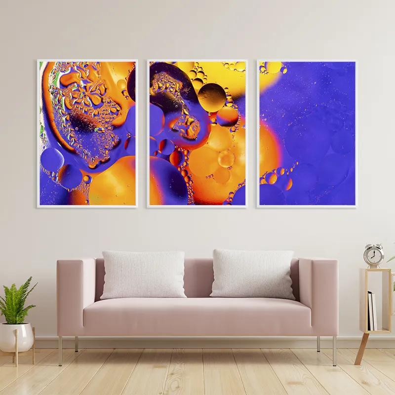 Картина на многоплатна основа Purple Orange Oil mockup 3