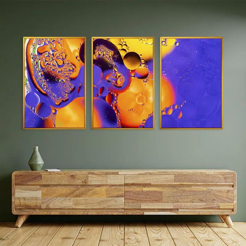 Картина на многоплатна основа Purple Orange Oil mockup 2