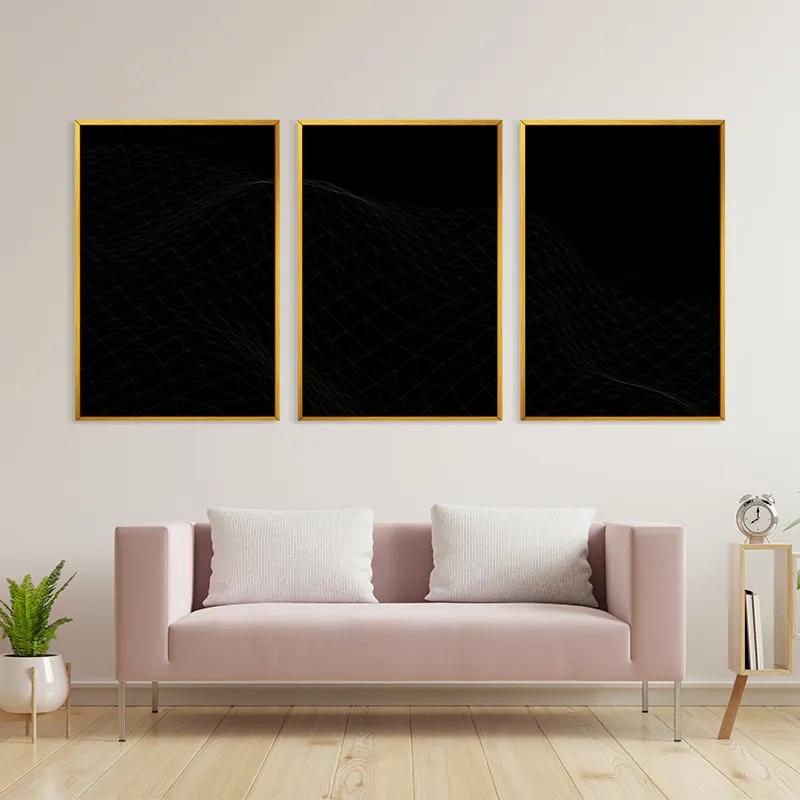 Картина на многоплатна основа Triangle Wave mockup 3