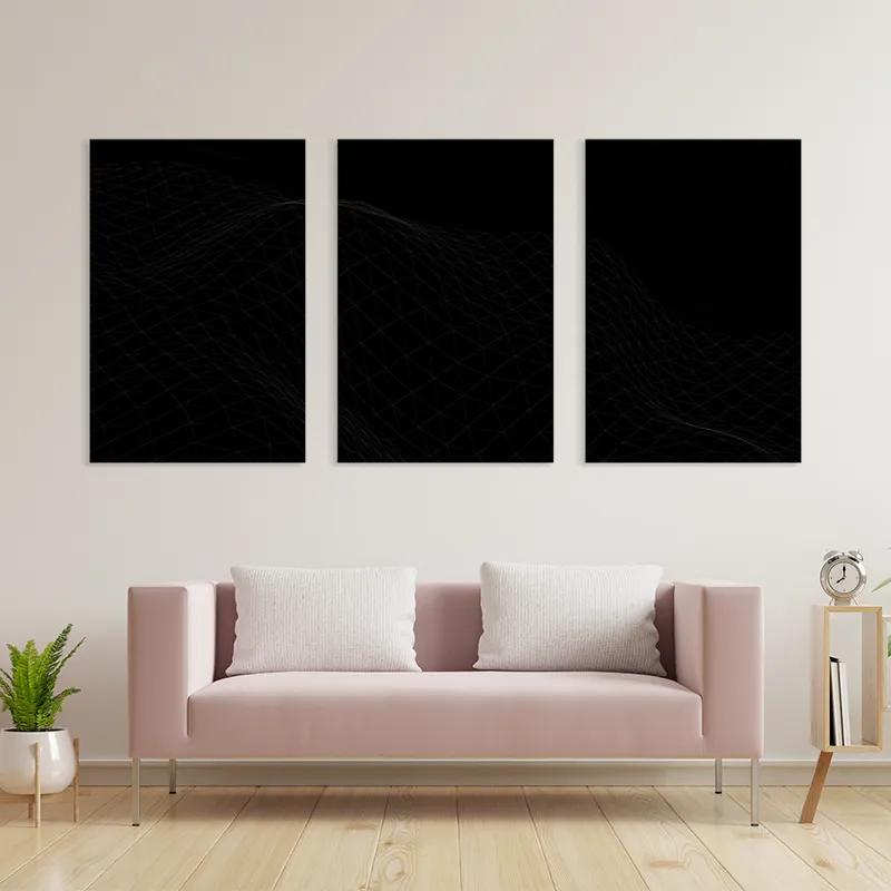 Картина на многоплатна основа Triangle Wave mockup 3