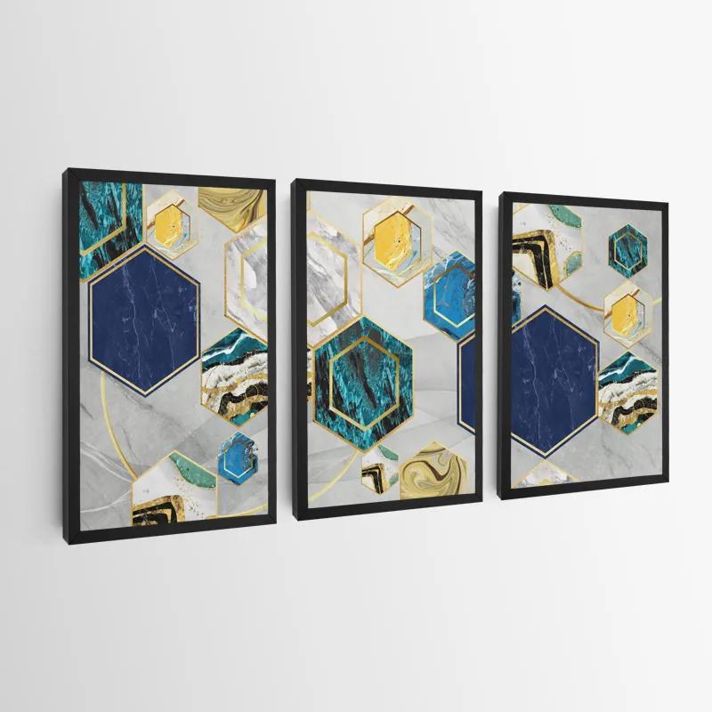 Картина на многоплатна основа Marble Hexagon mockup 0