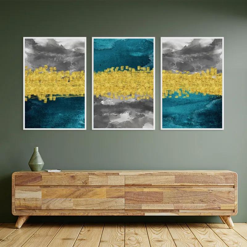 Картина на многоплатна основа Abstractluend Grey mockup 2