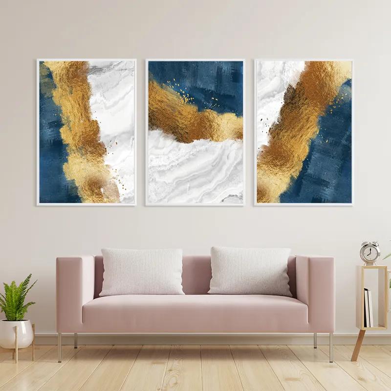 Картина на многоплатна основа Abstractluend White mockup 3