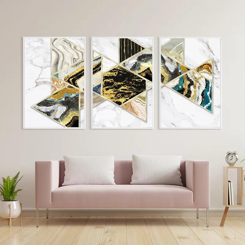 Картина на многоплатна основа Marble Shapes mockup 3
