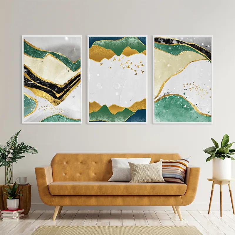 Картина на многоплатна основа Abstract Continent mockup 4