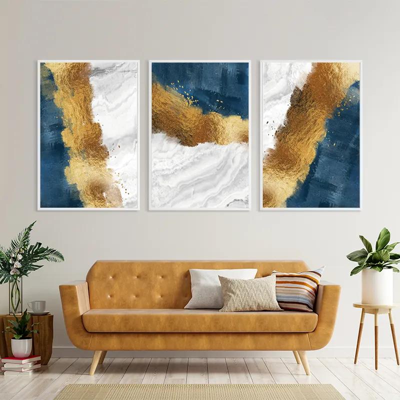 Картина на многоплатна основа Abstractluend White mockup 4