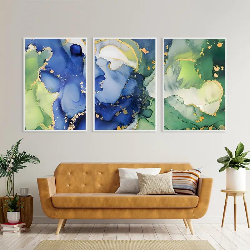 Картина на многоплатна основа Blue Green mockup 4