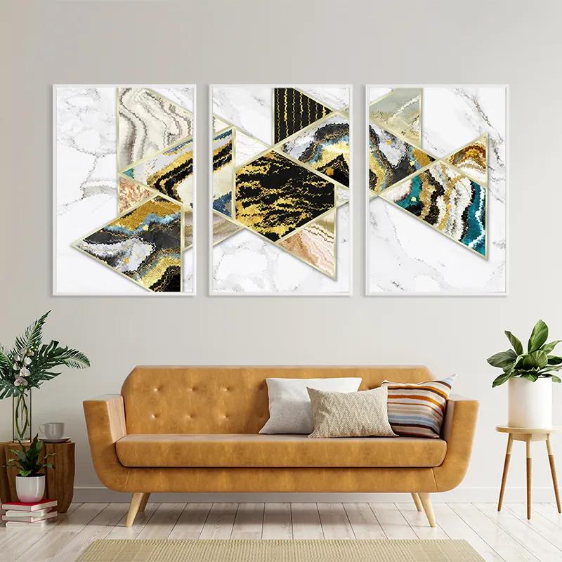 Картина на многоплатна основа Marble Shapes mockup 4
