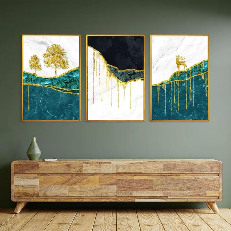 Картина на многоплатна основа Abstract Downhill mockup 2